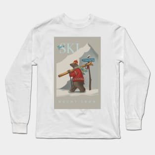 Mount snow ski bear Long Sleeve T-Shirt